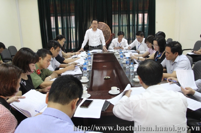 Đồng chí Trần Thế Cương - Chủ tịch UBND Quận làm việc với phường Liên Mạc về các nhiệm vụ trọng tâm năm 2019